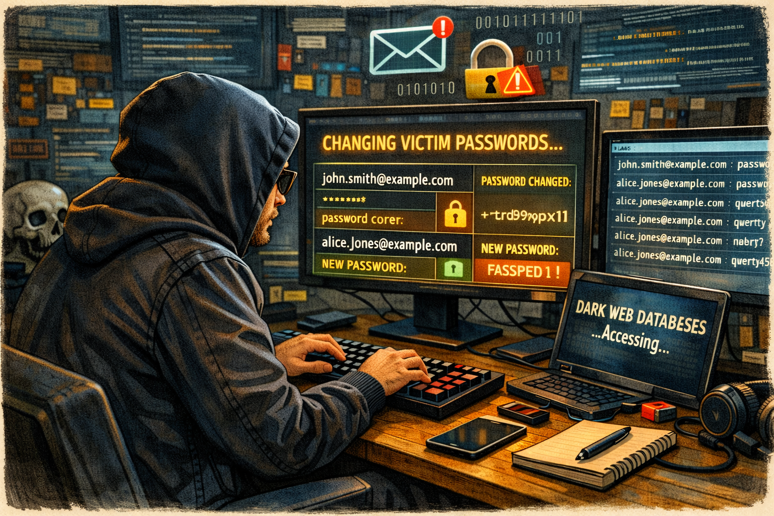 Account security and changing login details